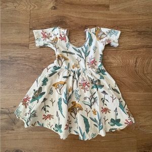 Alice + Ames The Short Sleeve Ballet Dress in Botanical